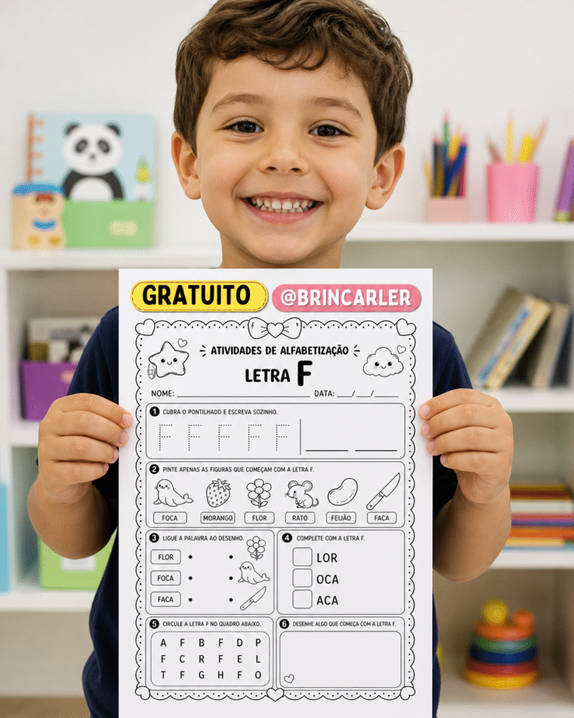 Atividades para Educação Infantil Atividade de Alfabetização Letra F 1 Atividades para Educacao Infantil Atividade de Alfabetizacao Letra F