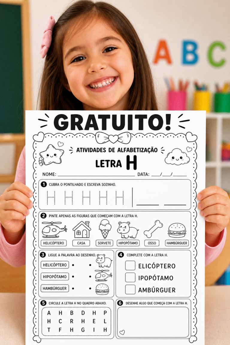 Atividades para Educação Infantil Atividade de Alfabetização Letra H 9 Atividades para Educacao Infantil Atividade de Alfabetizacao Letra H