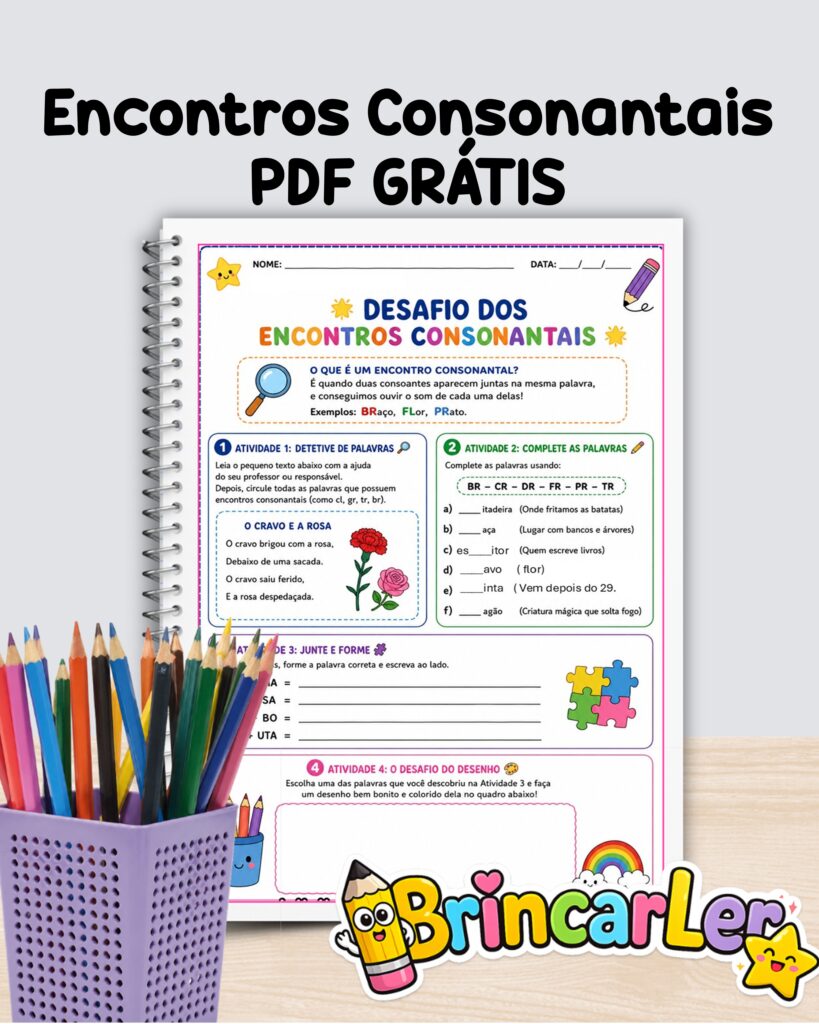 Encontros Consonantais para Alfabetização em PDF 1 ENCONTROS CONSONANTAIS