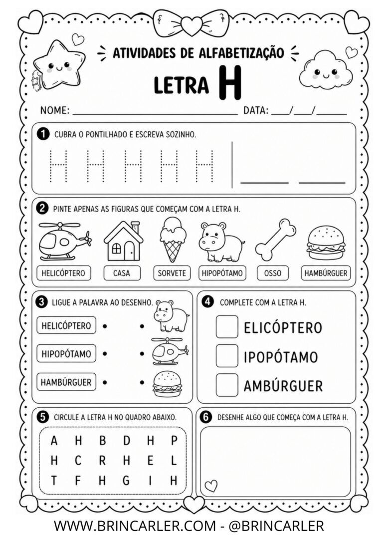 Atividades para Educação Infantil: Atividade de Alfabetização Letra M 9 12