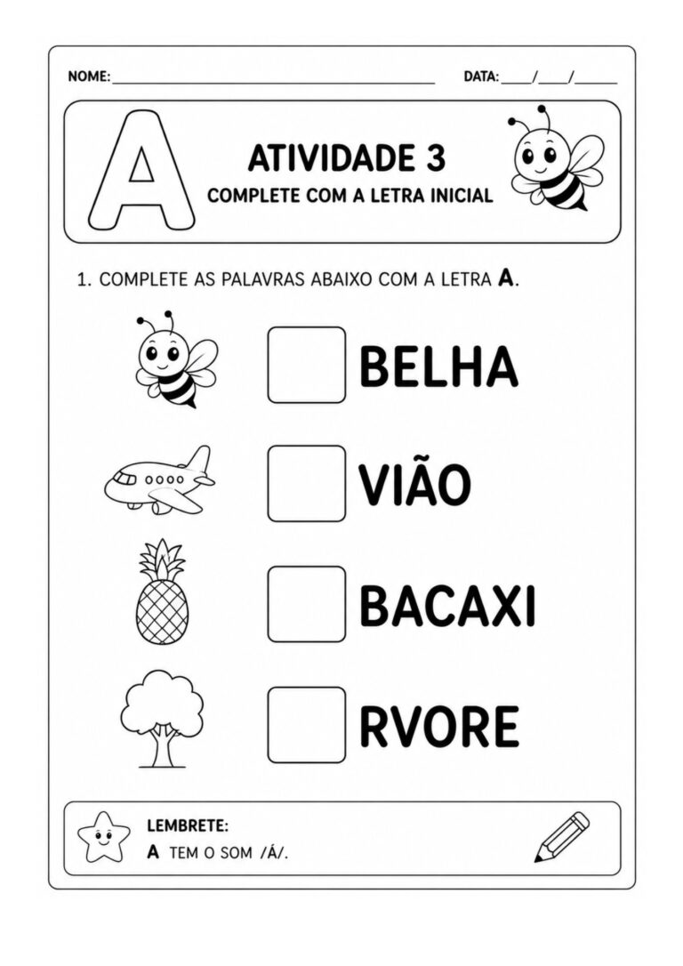 Sequência Didática do Alfabeto para Educação Infantil 3 3 3