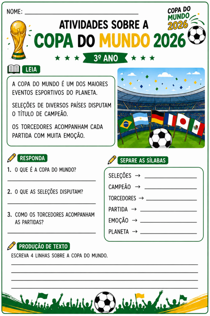 3 Atividades Copa do Mundo 2026 Para Imprimir Anos Iniciais 4