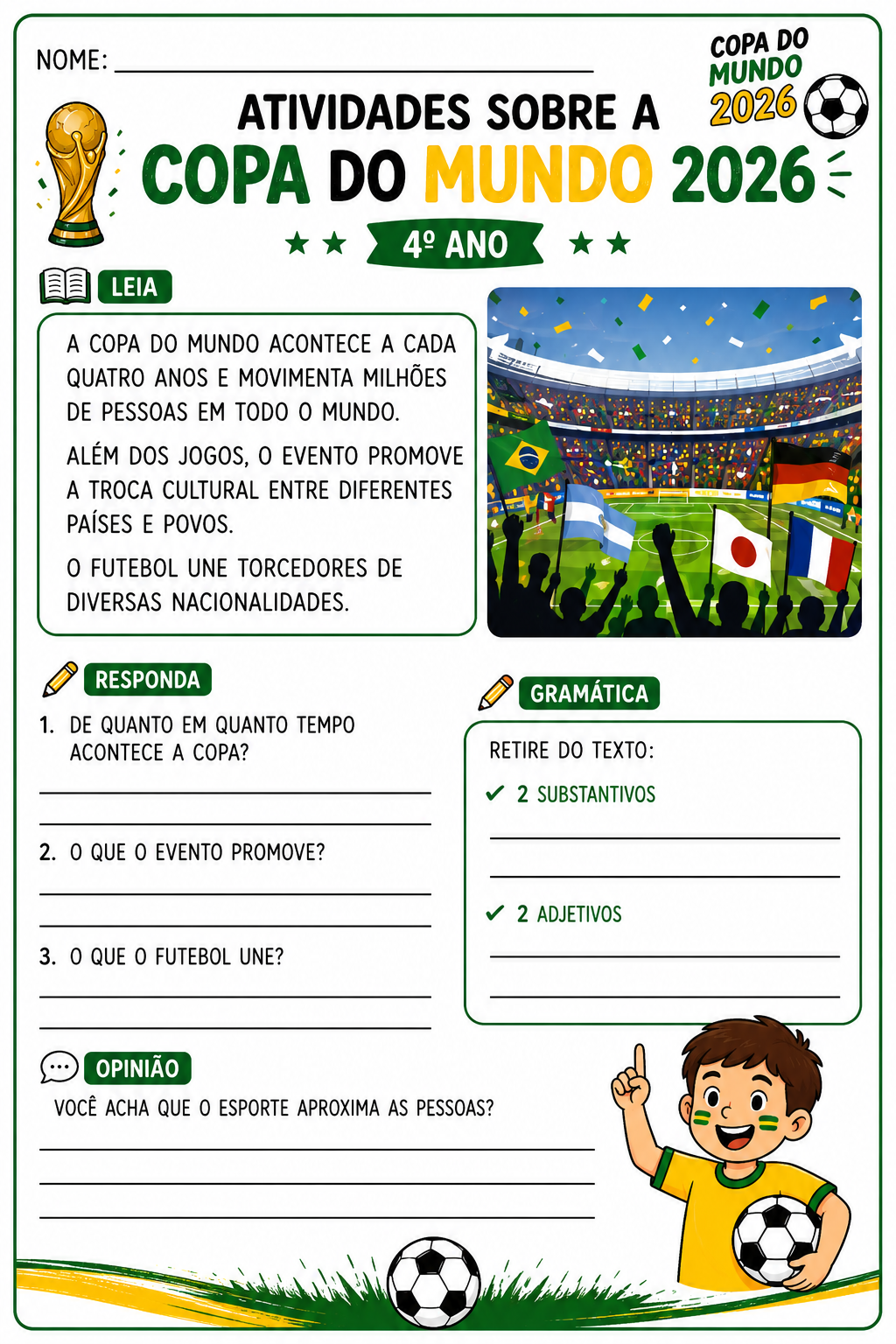 Atividades Copa do Mundo 2026 Para Imprimir Anos Iniciais 3
