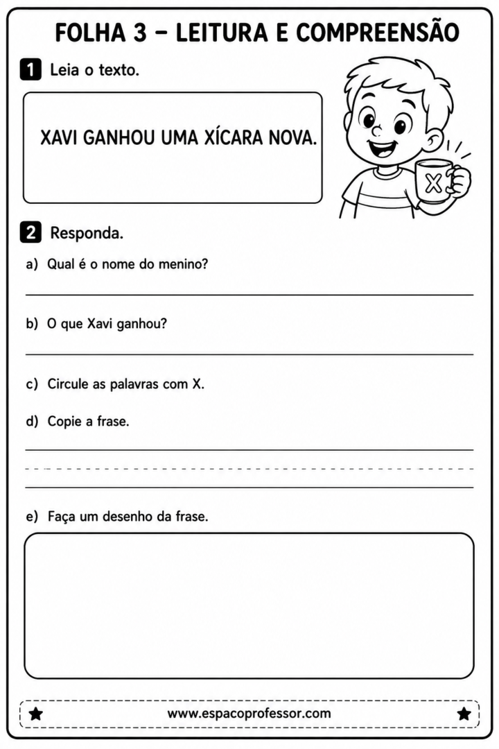 Atividades Família Silábica do X para Imprimir 3 Atividades Familia Silabica do X para Imprimir 3