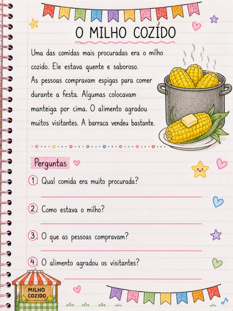 Atividades para Copiar no Caderno: Textos Curtos de Festas Juninas para Imprimir 1 Atividades para Copiar no Caderno Textos Curtos de Festas Juninas para Imprimir 3
