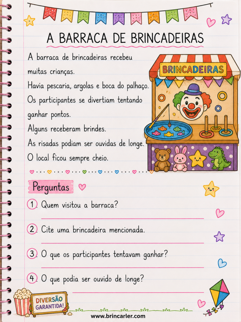 Atividades para Copiar no Caderno: Textos Curtos de Festas Juninas para Imprimir 6 Atividades para Copiar no Caderno Textos Curtos de Festas Juninas para Imprimir 4