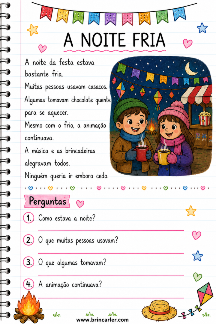 Atividades para Copiar no Caderno: Textos Curtos de Festas Juninas para Imprimir 2 Atividades para Copiar no Caderno Textos Curtos de Festas Juninas para Imprimir 8