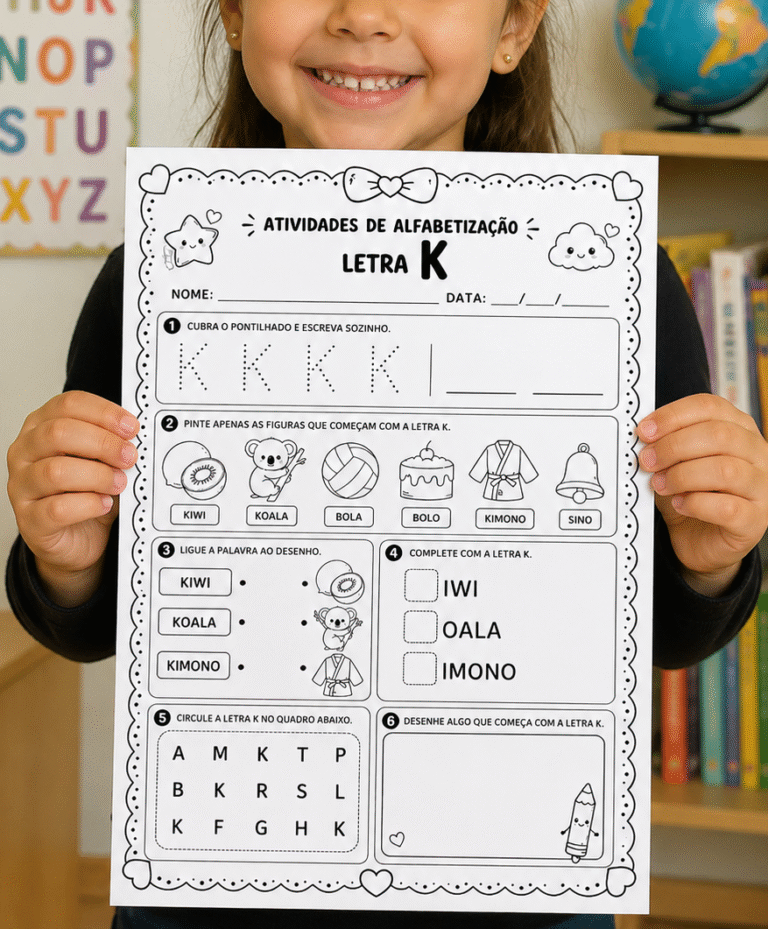 Atividades para educação infantil: atividade de alfabetização letra K 6 Atividades para educacao infantil atividade de alfabetizacao letra K