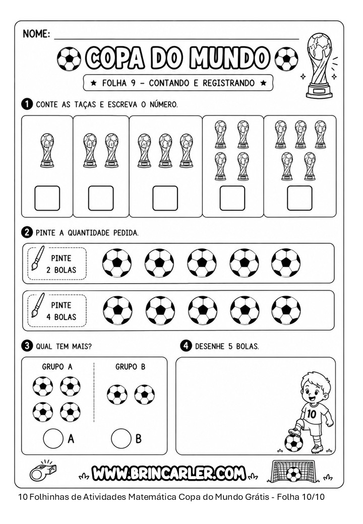 10 Atividades de Matemática Copa do Mundo para Imprimir em PDF Grátis 11 Slide10