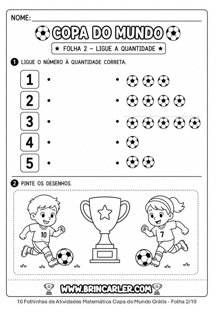 10 Atividades de Matemática Copa do Mundo para Imprimir em PDF Grátis 3 Slide2