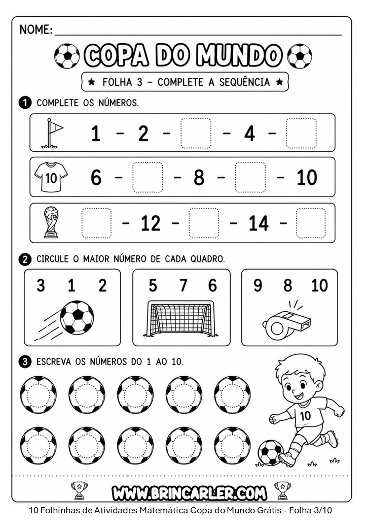 10 Atividades de Matemática Copa do Mundo para Imprimir em PDF Grátis 4 Slide3