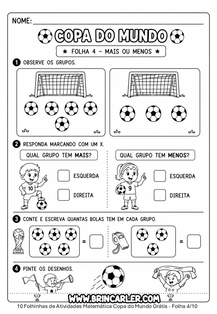 10 Atividades de Matemática Copa do Mundo para Imprimir em PDF Grátis 5 Slide4