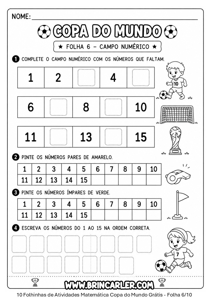 10 Atividades de Matemática Copa do Mundo para Imprimir em PDF Grátis 7 Slide6